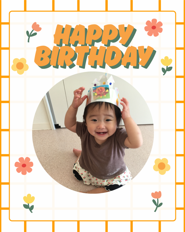 オレンジ ホワイト イエロー 誕生日 お祝い 写真 Instagramの投稿 縦